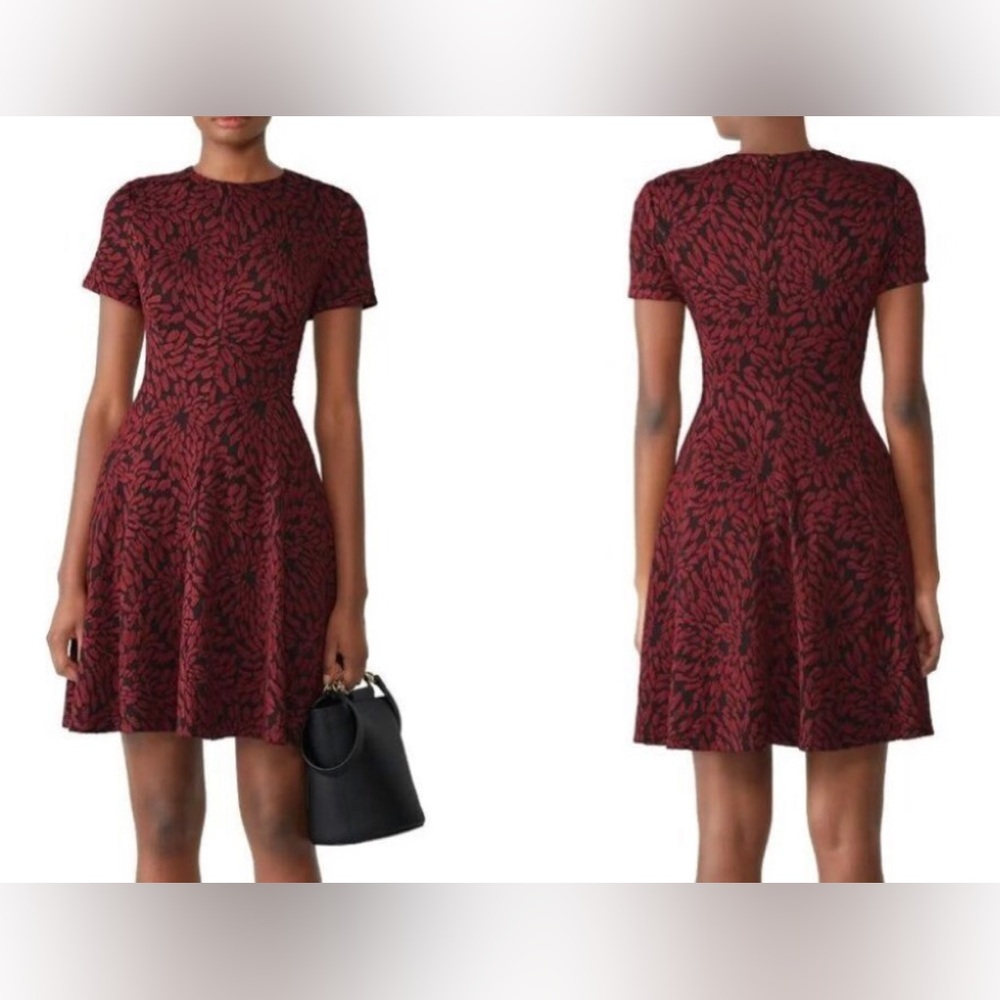 Slate and Willow Fit & Flare Short Sleeve Dress in Black and Red - Size 3X